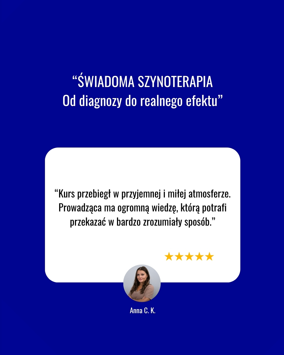 Opinie lekarzy o kursie ŚWIADOMA SZYNOTERAPIA – od diagnozy do realnego efektu w MCS Karaś